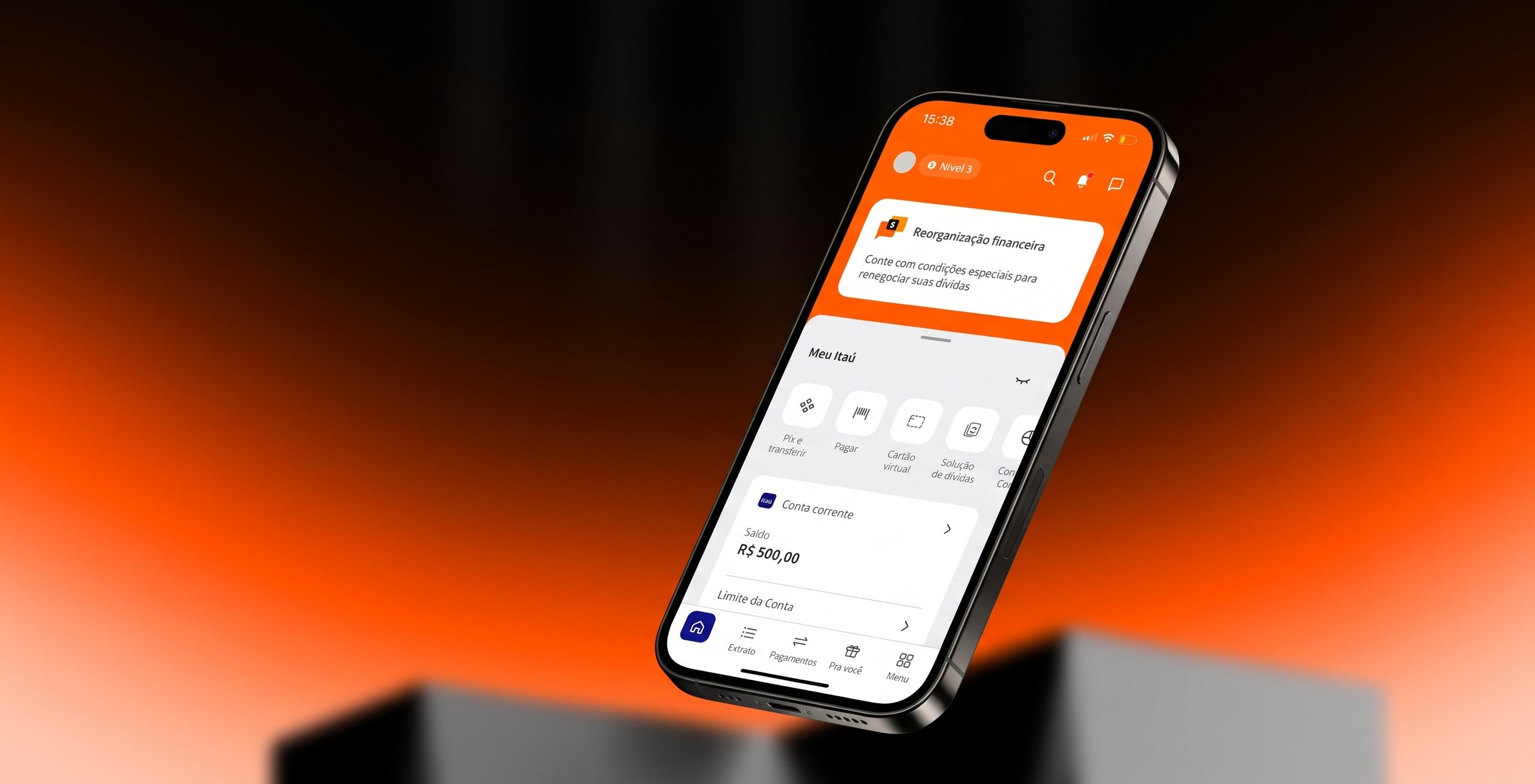Itaú app communication spaces